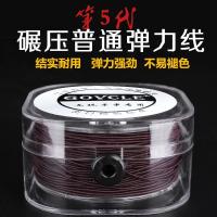 佛珠手串绳弹力线串珠手绳耐磨牛筋松紧手链绳子穿珠文玩线绳 乳胶弹力绳-棕色(1.0mm)约35米(推荐)