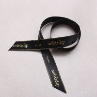 Diptyque丝带挂绳蝴蝶结香皂带子绳子手工缎带饰品挂饰车载 黑金单根丝带(80cm)