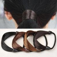 归去来萧清唐嫣同款发圈假发皮筋扎头发绳高弹发饰马尾辫头绳 黑色1条 直发款