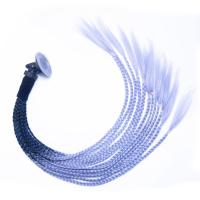 头盔脏辫头盔辫子装饰机车摩托电动外卖平衡车头盔装饰马尾假发 黑灰色小辫子