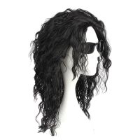 迈克尔杰克逊COS假发男天王MJ黑色时尚帅气学生非洲中长卷发假发 图片色