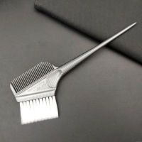 美发染膏工具发廊专业焗油染发梳子两面烫染软毛倒膜护理挑染刷子 灰色 双面刷