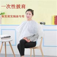一次性披肩 染发披肩烫发焗油美发理发披肩围布围巾 塑料围脖 松紧带披肩1米*1米 20条