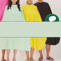 剪发围布成人家用理发围布不沾发防溅水防静电披肩剪头发理发围裙 颜色随机 小号围布[身高1.2米以下推荐]