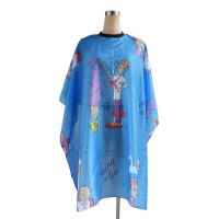 发廊剪发围布宝宝理发斗篷成人儿童剪发披肩带卡通图案的理发围布 小丑围布蓝色