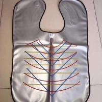 烫染发披肩理发店家用防水围布加厚披肩发廊美发染发围脖美发工具 [银灰色条纹]染发披肩