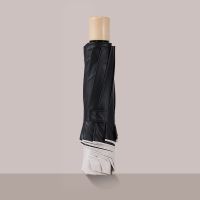 超轻便两用晴雨伞女小巧便携防晒折叠黑胶男防紫外线太阳伞遮阳伞 反向沙球白--内黑胶-8骨三折伞