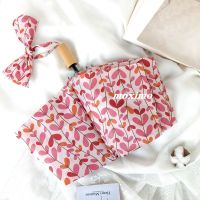 ins奶昔粉韩版小清新日系晴雨两用黑胶防晒遮阳伞学生女雨伞s折叠 奶昔粉-碰起布防雨款