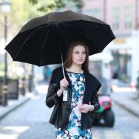 天堂伞特大雨伞三人折叠加大加固超大号手动防风防雨男女学生雨伞 黑色[十骨大号可防晒724款]