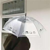 韩国INS透明雨伞学生儿童透明小清新雨伞宝宝可爱街拍防风遮挡 [透明雨伞]史奴比