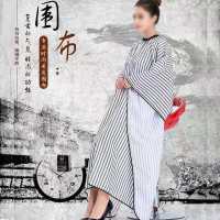 1.8米加大剪发围布2米特大发廊专用围布特大号美发护发理发围布 黑色5线条1.8米剪发围布