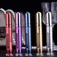 []12ML香水分装空瓶按压式喷雾瓶玻璃便携旅行香水瓶子 12ML开窗蓝色[不送] +分装工具4件套