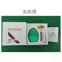 洁面仪洗脸仪洗脸刷电动双面硅胶深层清洁毛孔去黑头玉石滚轮美容 蒂芙尼绿 单款洁面仪(15档震动洁面+按摩)