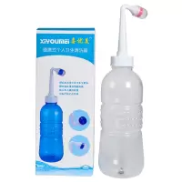 便携式洁身妇洗器孕产妇外阴会阴肛门冲洗器清洗器洗屁屁股神器 600ml白瓶+粉弯头