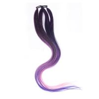 徐璐同款发饰渐变飘带编发洋气染假发发夹编发发带嘻哈潮酷脏辫潮 粉紫色渐变2条(1个夹子)