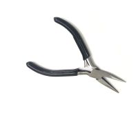 龙兔高档不锈钢处理镍铁迷你钳尖嘴钳珠宝钳首饰品DIY剪钳穿珠钳 TLB尖嘴钳无齿黑光