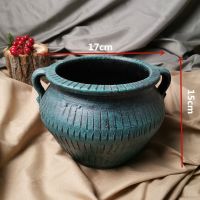 陶罐花盆花瓶多肉粗土陶特价清仓复古北欧插花干花大禅意客厅摆件 购物须知 底部无孔