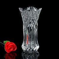 透明玻璃花瓶摆件客厅插花家用北欧式干花水养富贵竹花瓶 小号宝石送小号宝石