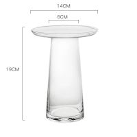 玻璃插花花瓶摆件北欧家居客厅餐厅装饰样板房电视柜花艺花器简约 矮款花瓶