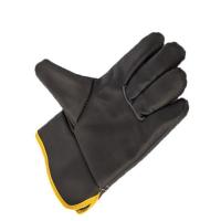 皮手套真皮防刺手套摘花椒板栗园艺园林防扎牛皮劳保手套耐磨耐用 短款颜色随机 整双1双