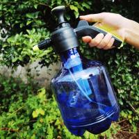 三升喷壶浇花家用清洁消毒压力洒水壶园艺工具喷雾器气压喷壶透明 三升透明蓝色(洗车店勿购买) 园艺喷壶(送复合肥)