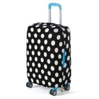 弹力行李箱保护套拉杆旅行箱套防尘罩袋20/24/28寸/30寸加厚耐磨 黑白圆点(适合26~28寸箱子)