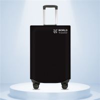 加厚行李箱保护套透明拉杆箱旅行箱套防尘罩20/24/2628寸耐磨防水 20寸黑色箱套[耐磨防刮]