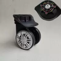 W080行李箱万向轮配件拉杆箱轮子配件皮箱脚轮旅行箱轱辘轮子 W080#黑色一个