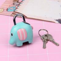 创意学生卡通锁金属小锁 儿童日记本锁箱包锁背包锁柜子锁挂锁 大象