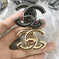 箱包五金配件锁扣 DIY高档手工女包双G锁 压铸合金中高档拧锁扣 浅金色