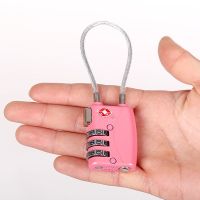 行李箱TSA密码锁箱包挂锁 健身房抽屉密码锁 3位密码粉色