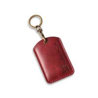 真皮迷你小区门禁卡保护套小公交卡电梯卡卡套ICID卡八达通卡套 枣红色(3*5cm专用尺寸)