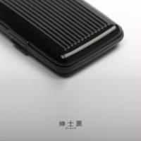 金属防消磁防RFID/NFC信息盗刷卡包男防水钱包女钱夹名片盒买2送1 黑色