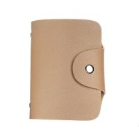 防消磁卡包女小超薄学生韩版卡套多卡位男士卡包女式证件包名片包 卡其色[12卡位]一个装