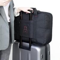 手提拉杆行李包大容量可折叠旅行包便携行李袋女简约短途包旅行袋 黑色 小
