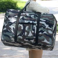 被子收纳袋防潮被袋衣物打包搬家装棉被的大袋子衣服整理袋旅行袋 加厚迷彩色 大容量(65-25*42)