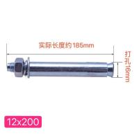 铁胀管镀锌膨胀螺栓加长膨胀螺丝空调膨胀螺丝管金属膨胀外膨胀 m12*185一包8个用16钻头