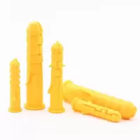 小黄鱼塑料膨胀管不锈钢自攻螺丝钉套装6mm8mm10mm美固钉胶塞胀栓 单管6*40[不带钉]200个/包