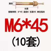 击芯膨胀螺丝举升机膨胀螺丝敲击式膨胀螺栓锤击壁虎膨胀栓一钉得 6*45[10套]