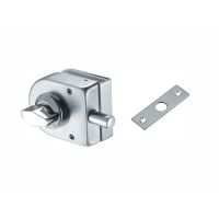 玻璃门锁地弹簧玻璃锁半圆锁双门锁中央门锁玻璃五金锁具不锈钢 单门插锁(内旋扭)