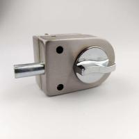 [加厚不锈钢]玻璃门锁推拉玻璃锁单双门免开孔玻璃锁单门插销锁 单门插销