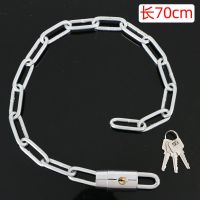 链条锁链锁铁链锁自行车电动车摩托车防盗锁家用大门锁铁门防剪锁 70CM铜芯[3把钥匙]圆头