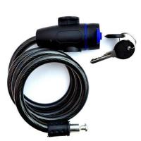 自行车锁山地车锁防盗锁密码锁单车锁山地车防盗锁单车圈锁钢丝锁 普通钥匙锁黑色90cm(不带锁架)