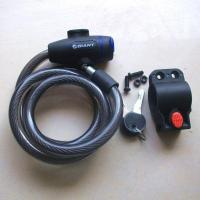 山地自行车碟刹锁安全防盗锁摩托车电动车碟片锁骑行装备单车配件 普通款钢缆锁-黑色