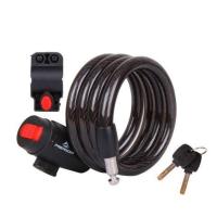 美利达自行车锁山地车防盗加粗加长钢缆锁单车圈型锁骑行装备配件 黑色
