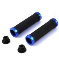 新款山地车把套自行车副把把套铝合金双锁死把套超舒适D款配件 黑色