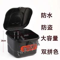 升级加厚电动车防盗头盔筐带锁车筐防水车篓折叠车自行车通用车篮 大号+锁+通用配件