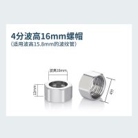 304不锈钢波纹管4分6分1寸铜帽钢帽金属波纹管热水器水管接头螺母 电镀钢帽(4分15.8管径钢帽) 10个