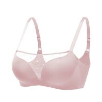 [文胸+内裤]内衣女上托性感学生薄款小胸聚拢无钢圈文胸罩套装 3615粉色 32/70 AB通杯