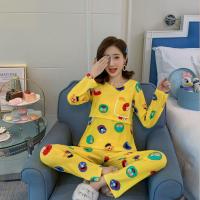 可外出孕妇睡衣春秋月子服夏季薄款喂奶衣服坐月子宽松怀孕套装女 青蛙黄[送梳子+口水巾] M[建议90-100斤]